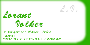 lorant volker business card